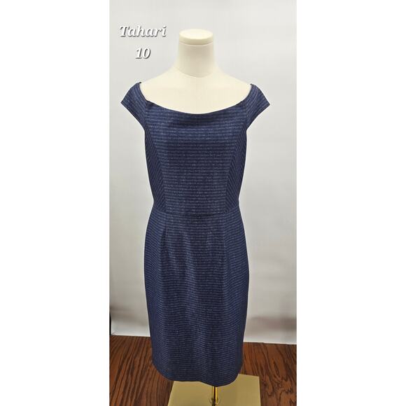 Tahari Navy Kathleen Knit Dress - Picture 1 of 6